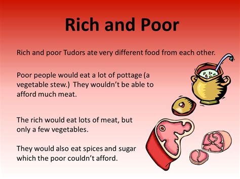 tudor food rich vs poor.